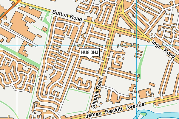 HU8 0HJ map - OS VectorMap District (Ordnance Survey)