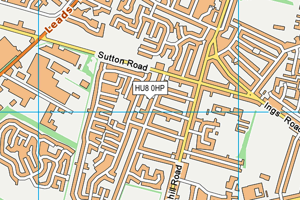 HU8 0HP map - OS VectorMap District (Ordnance Survey)