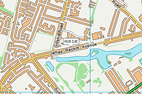 HU8 0JE map - OS VectorMap District (Ordnance Survey)