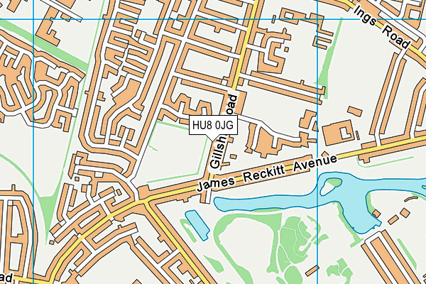 HU8 0JG map - OS VectorMap District (Ordnance Survey)