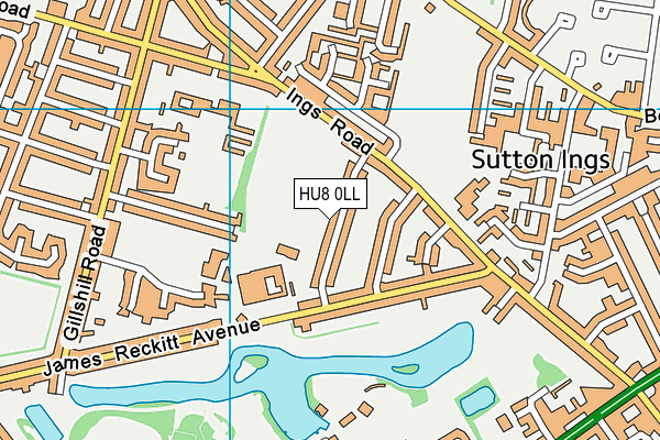 HU8 0LL map - OS VectorMap District (Ordnance Survey)