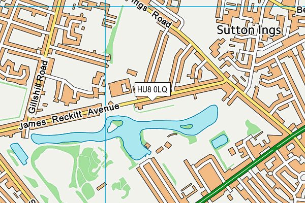 HU8 0LQ map - OS VectorMap District (Ordnance Survey)