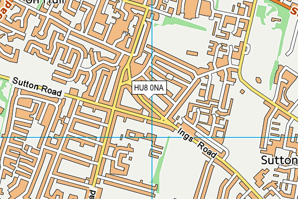 HU8 0NA map - OS VectorMap District (Ordnance Survey)