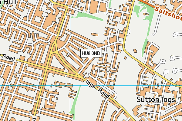 HU8 0ND map - OS VectorMap District (Ordnance Survey)