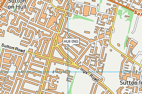 HU8 0NG map - OS VectorMap District (Ordnance Survey)