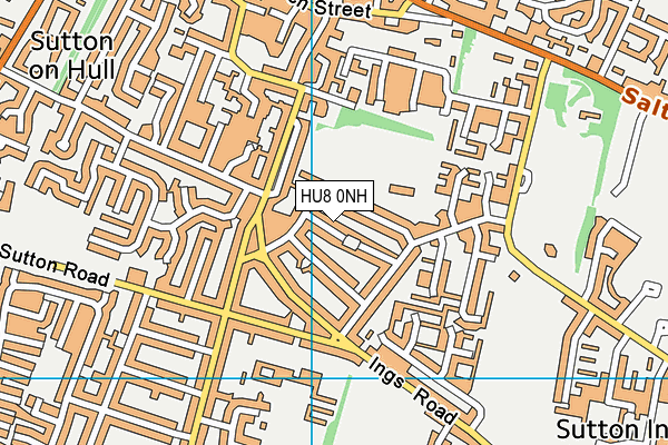 HU8 0NH map - OS VectorMap District (Ordnance Survey)