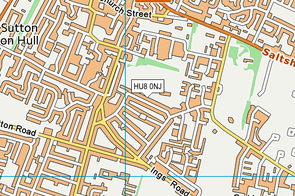 HU8 0NJ map - OS VectorMap District (Ordnance Survey)