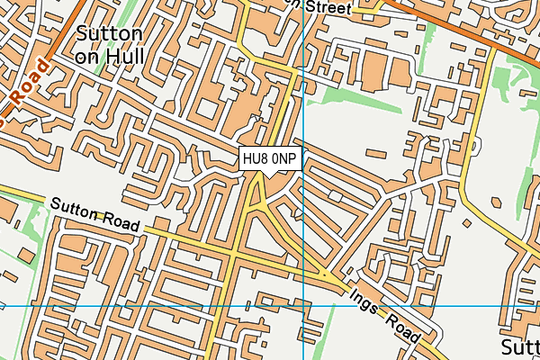 HU8 0NP map - OS VectorMap District (Ordnance Survey)