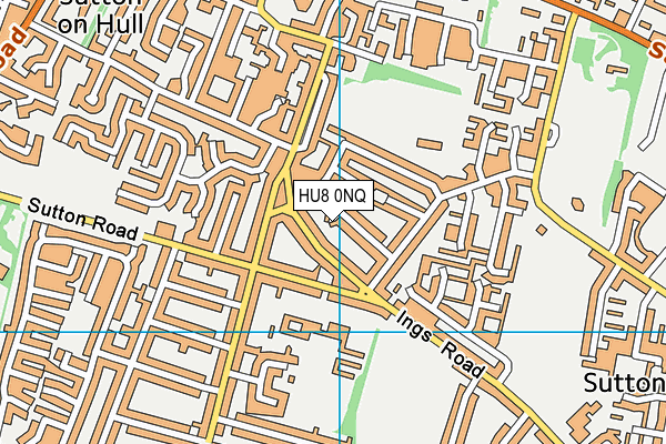 HU8 0NQ map - OS VectorMap District (Ordnance Survey)
