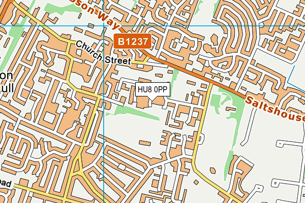 HU8 0PP map - OS VectorMap District (Ordnance Survey)
