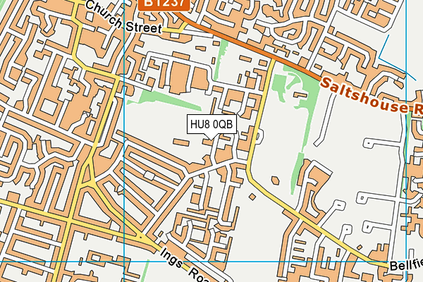 Neasden Primary School map (HU8 0QB) - OS VectorMap District (Ordnance Survey)