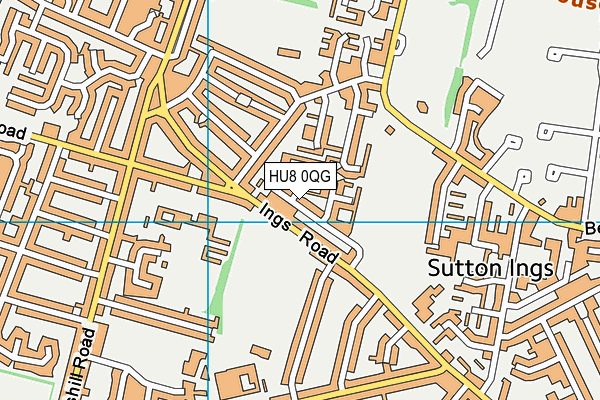 HU8 0QG map - OS VectorMap District (Ordnance Survey)