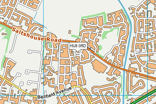 HU8 0RD map - OS VectorMap District (Ordnance Survey)