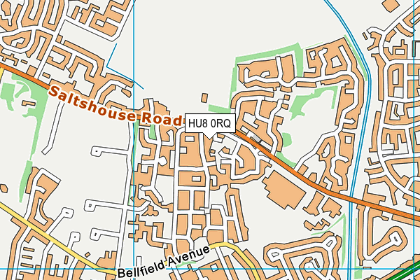 HU8 0RQ map - OS VectorMap District (Ordnance Survey)