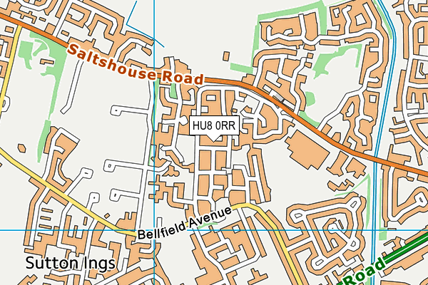 HU8 0RR map - OS VectorMap District (Ordnance Survey)