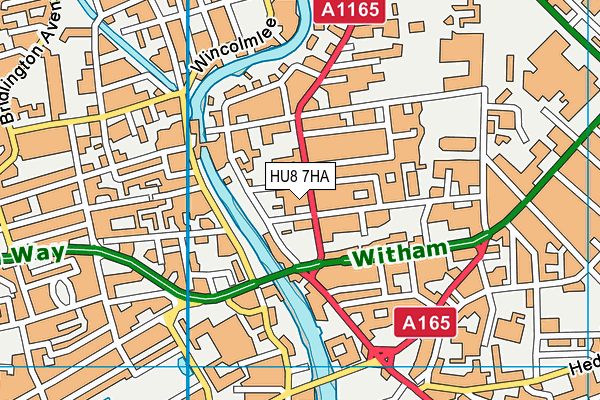 HU8 7HA map - OS VectorMap District (Ordnance Survey)