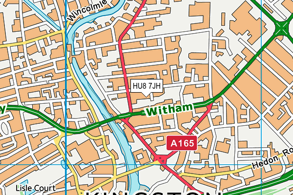 HU8 7JH map - OS VectorMap District (Ordnance Survey)