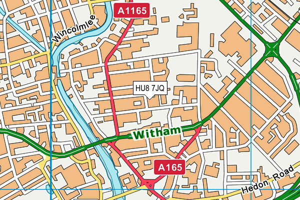 HU8 7JQ map - OS VectorMap District (Ordnance Survey)