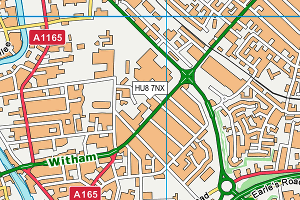 HU8 7NX map - OS VectorMap District (Ordnance Survey)