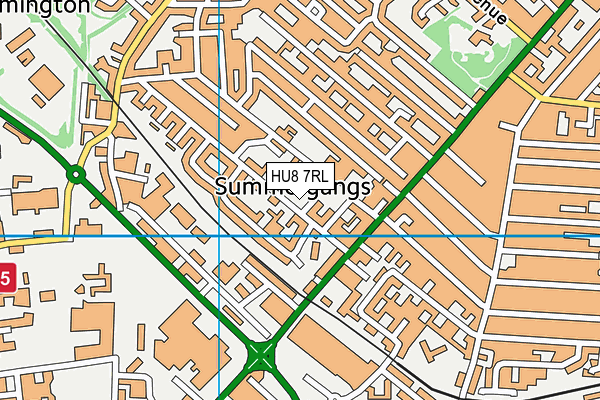 HU8 7RL map - OS VectorMap District (Ordnance Survey)