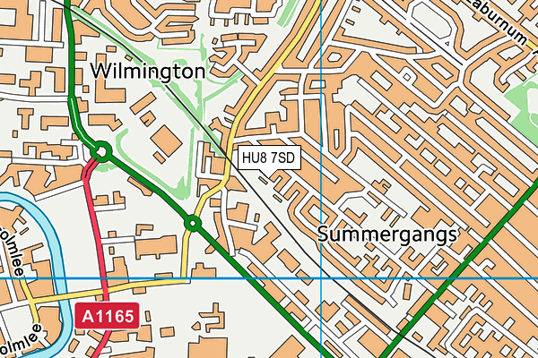 HU8 7SD map - OS VectorMap District (Ordnance Survey)