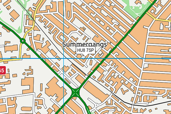 HU8 7SP map - OS VectorMap District (Ordnance Survey)