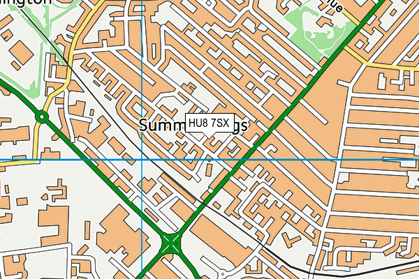 HU8 7SX map - OS VectorMap District (Ordnance Survey)