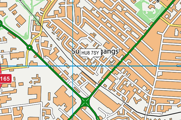 HU8 7SY map - OS VectorMap District (Ordnance Survey)