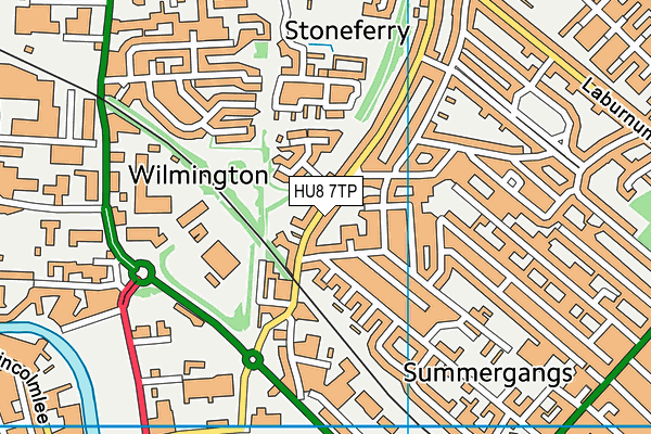 HU8 7TP map - OS VectorMap District (Ordnance Survey)