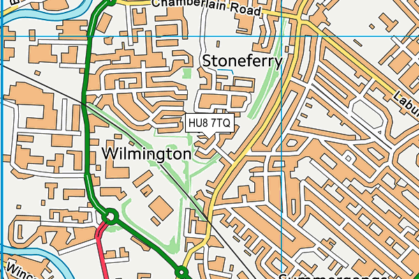 HU8 7TQ map - OS VectorMap District (Ordnance Survey)