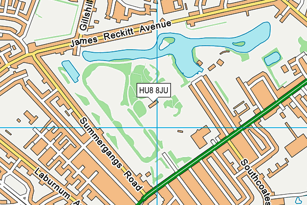 East Park (Hull) map (HU8 8JU) - OS VectorMap District (Ordnance Survey)