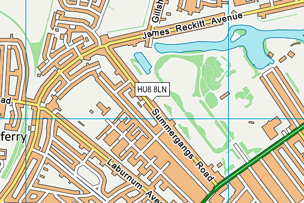 HU8 8LN map - OS VectorMap District (Ordnance Survey)