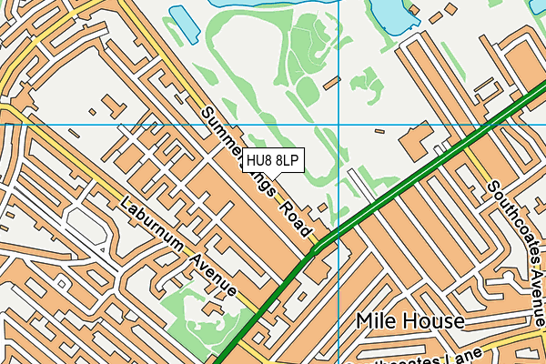 HU8 8LP map - OS VectorMap District (Ordnance Survey)