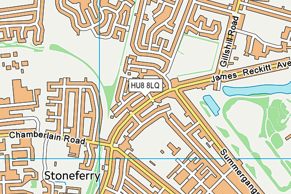 HU8 8LQ map - OS VectorMap District (Ordnance Survey)