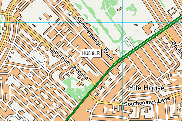 HU8 8LR map - OS VectorMap District (Ordnance Survey)