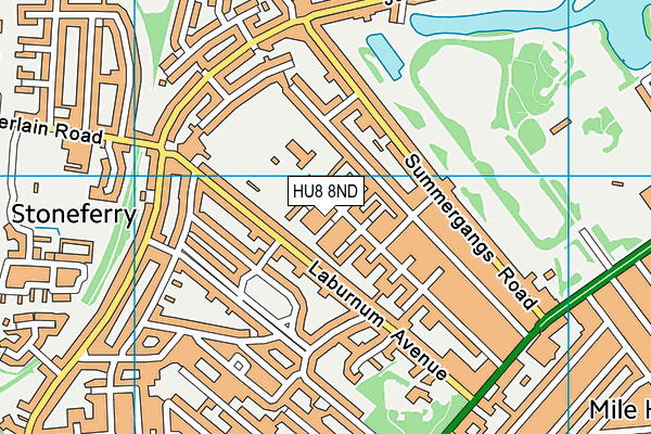 HU8 8ND map - OS VectorMap District (Ordnance Survey)