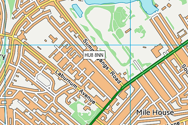 HU8 8NN map - OS VectorMap District (Ordnance Survey)