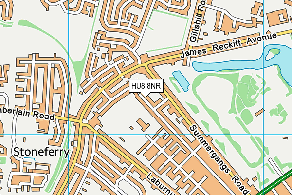 HU8 8NR map - OS VectorMap District (Ordnance Survey)