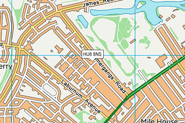 HU8 8NS map - OS VectorMap District (Ordnance Survey)