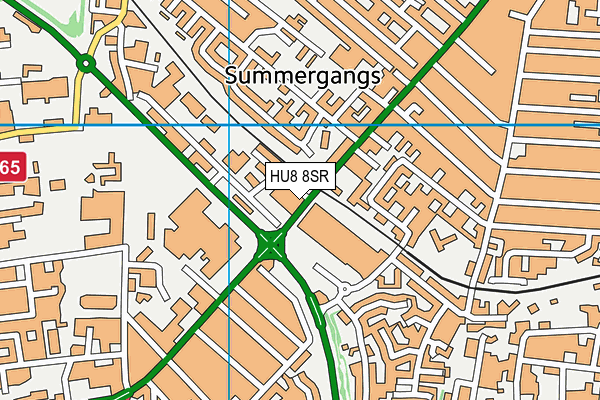 HU8 8SR map - OS VectorMap District (Ordnance Survey)