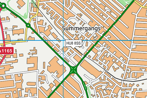 HU8 8SS map - OS VectorMap District (Ordnance Survey)