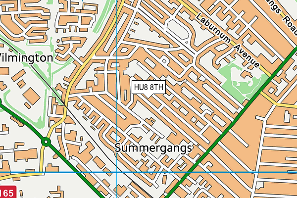 HU8 8TH map - OS VectorMap District (Ordnance Survey)