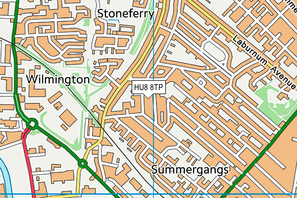 HU8 8TP map - OS VectorMap District (Ordnance Survey)