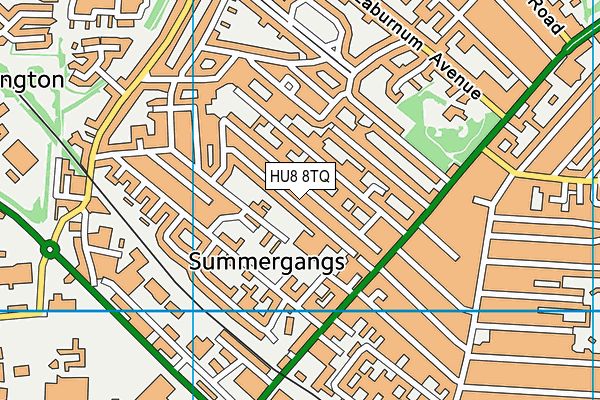 HU8 8TQ map - OS VectorMap District (Ordnance Survey)