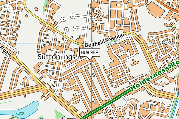 HU8 9BP map - OS VectorMap District (Ordnance Survey)