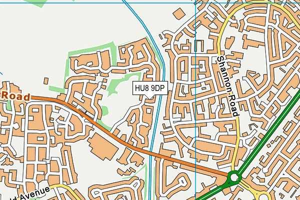 HU8 9DP map - OS VectorMap District (Ordnance Survey)