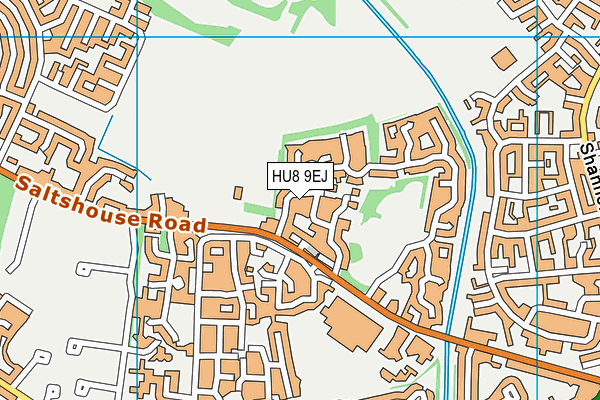 HU8 9EJ map - OS VectorMap District (Ordnance Survey)