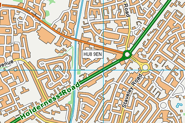 HU8 9EN map - OS VectorMap District (Ordnance Survey)