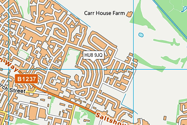 HU8 9JQ map - OS VectorMap District (Ordnance Survey)
