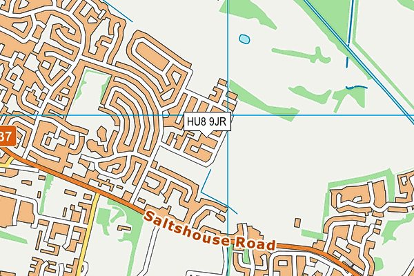 HU8 9JR map - OS VectorMap District (Ordnance Survey)